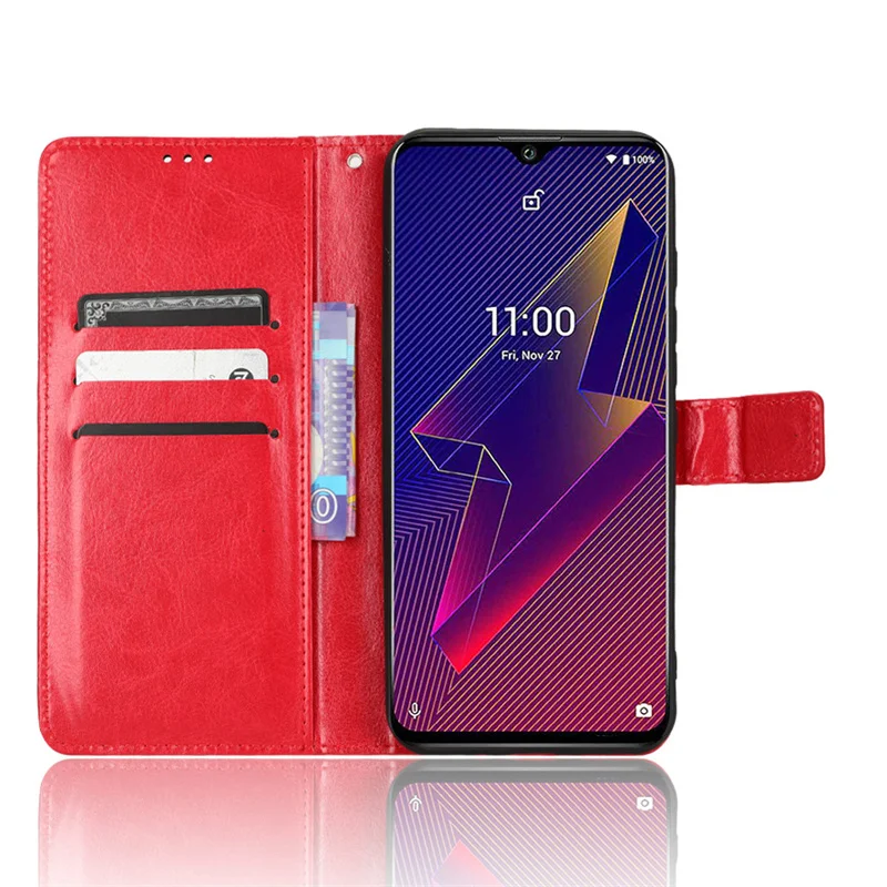 Luxury Leather Flip Case with Magnetic Buckle and Lanyard Strap