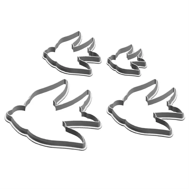 Cookie Cutter Four Specifications Cartoon Animal Image Barn Swallow Plastic Molds Cake Fondant Tools Sushi and Fruits