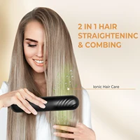 Wireless Comb Hot Selling USB Rechargeable Wireless Electric Iron Light Weight Hair Straighten Brush Hair Straightening Curling 1