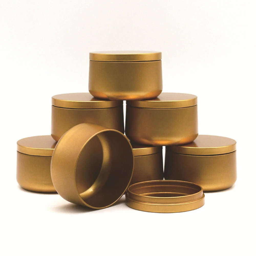 12pcs 6oz Luxury Candle Jar with Wood Pattern Lid Bulk Round