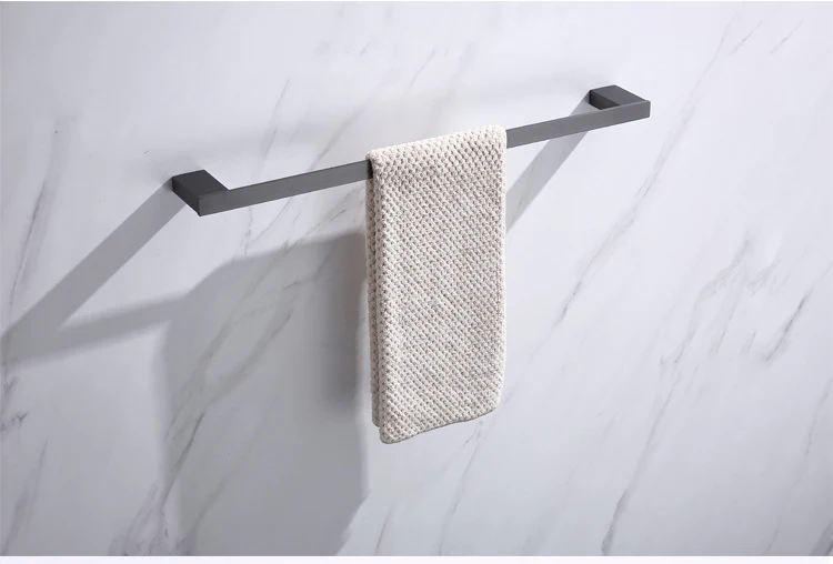 Description Picture 5 of itemModern Gun Grey Bathroom Accessories Stainless Steel Wall Mounted Bathroom Shelf Set