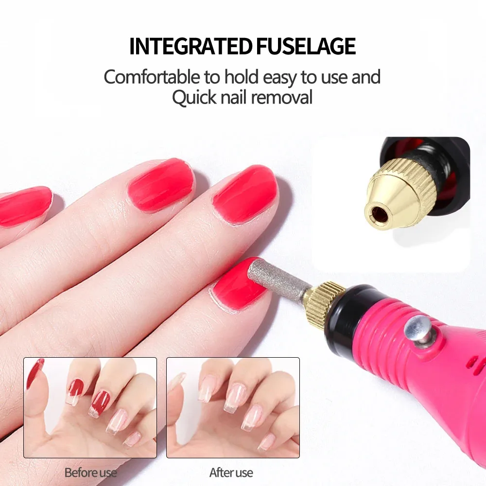 LINMANDA High Quality Nail Drill Machine Set Electric Nail Sander Gel Polish Remover Tools Driller Manicure Nail Accessories 5