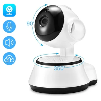 Hamrolte 1080P Baby Monitor Mini Pan/Tilt Wifi IP Camera Auto Tracking Two Way Audio Motion Detection Remote Access V380 Pro 1