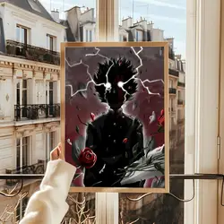 High - Quality Mob Psycho 100 Wall Art Decals for Bedroom & Living Room Decor (Black4)
