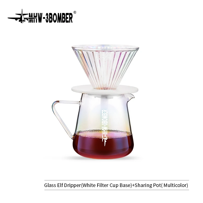 MHW-3BOMBER 500 مللي زجاج صب فوق خادم القهوة ومجمو...