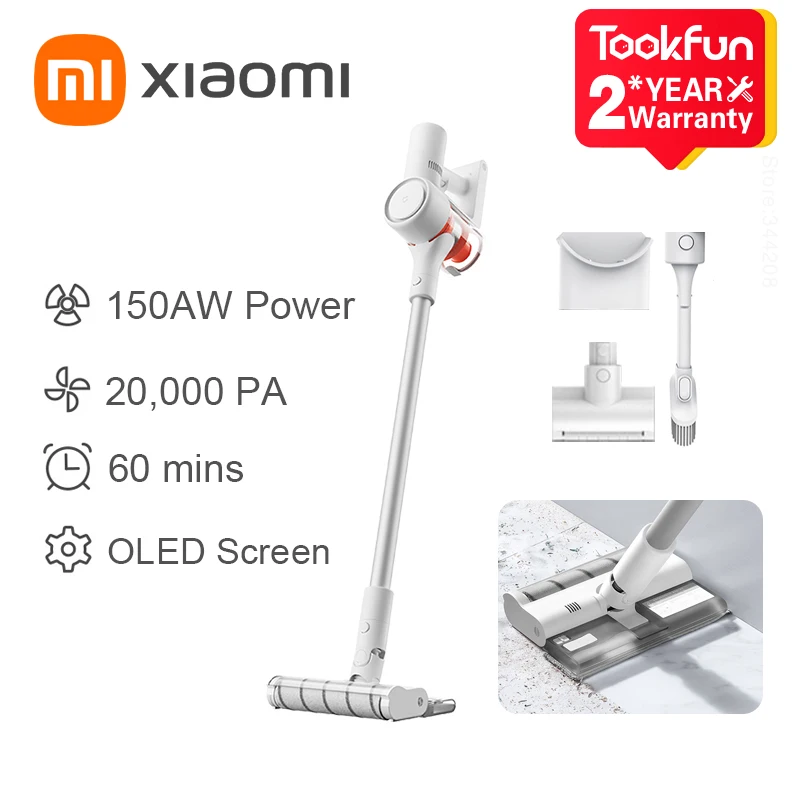 

XIAOMI MIJIA Wireless Vacuum Cleaners 2 Sweeping And Mopping Cleaning Tools 150AW Cyclone Suction High-Speed Mite Removal Brush