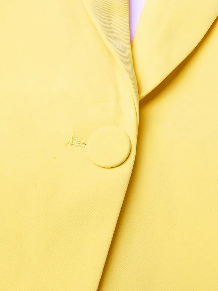 KBQ Hollow Out Spliced Diamonds Blazers For Women Notched Collar Long Sleeve Patchwork Single Breasted Backless Blazer Female