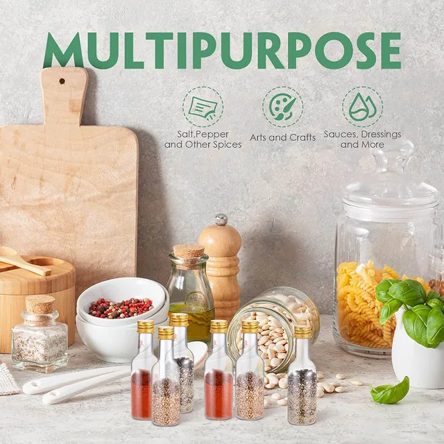 Mini botellas de Alcohol de plástico de 1,7 oz, juego de botellas de licor, Mini botellas de Alcohol de plástico con tapas, embudos, etiquetas Kraft para fiesta - Imagen 4