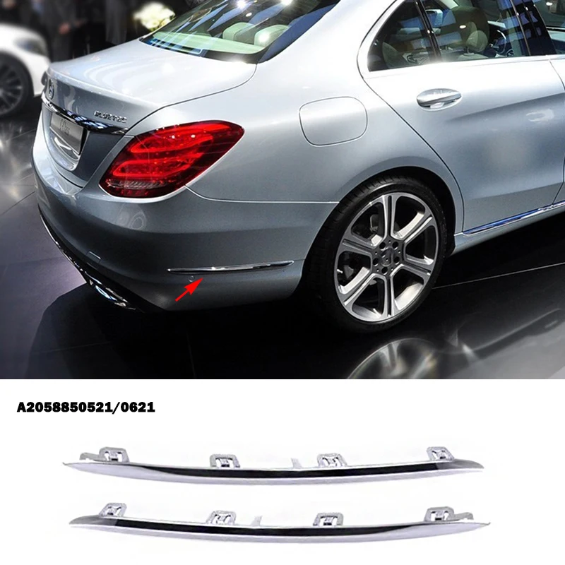 

A2058850521 A 2058850621 для Mercedes Benz C Class W205 C220 C250 C300 2014, заднее двухстороннее хромирование