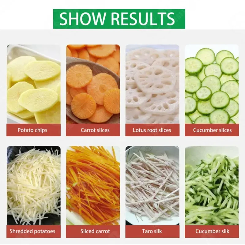 Commercial Electric Meat Cutter Desktop Multi-Function Slicer Potato Beetroot Eggplant Cutting Machine 6