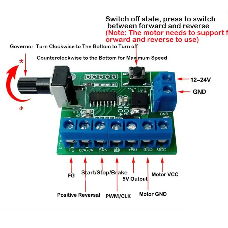 Бесщеточный Регулятор Двигателя бесщеточный PWM/CLK регулирование скорости