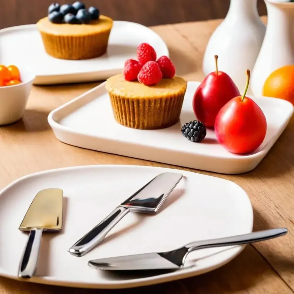 Lillian Collection Elegant Silver Polished Cake Server Set