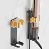 Bathroom Hair Tool Holder Space Aluminum Straightener Holder Rack No Punching Hair Curler Holder Build In Cable Management Slot 5