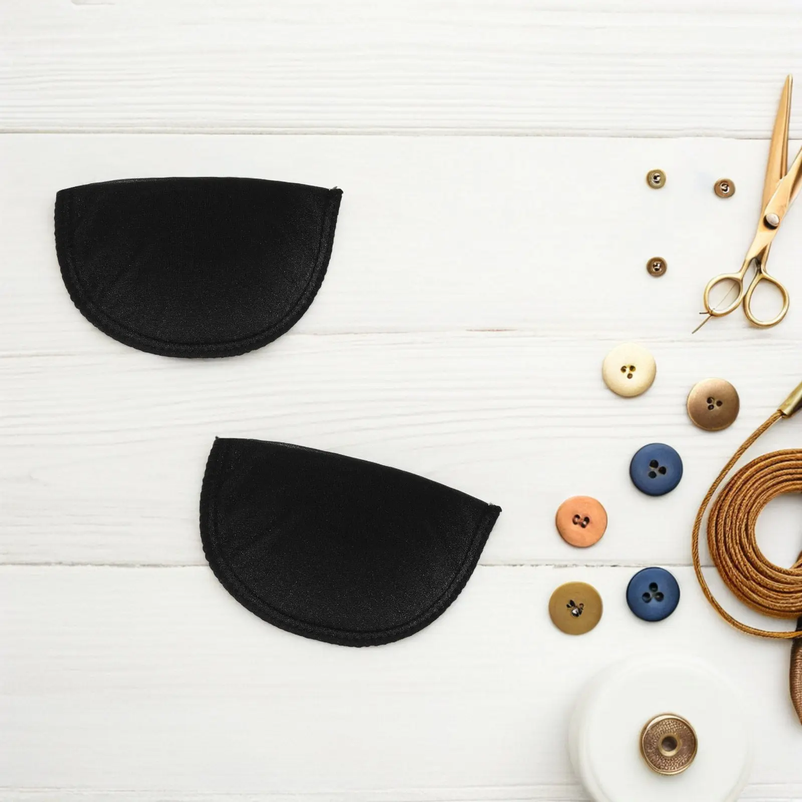 4쌍의 부드러운 스폰지 어깨 패드 세트-여성 정장 재킷 드레스 코트 의류 바느질 통기성 편안한 착용감