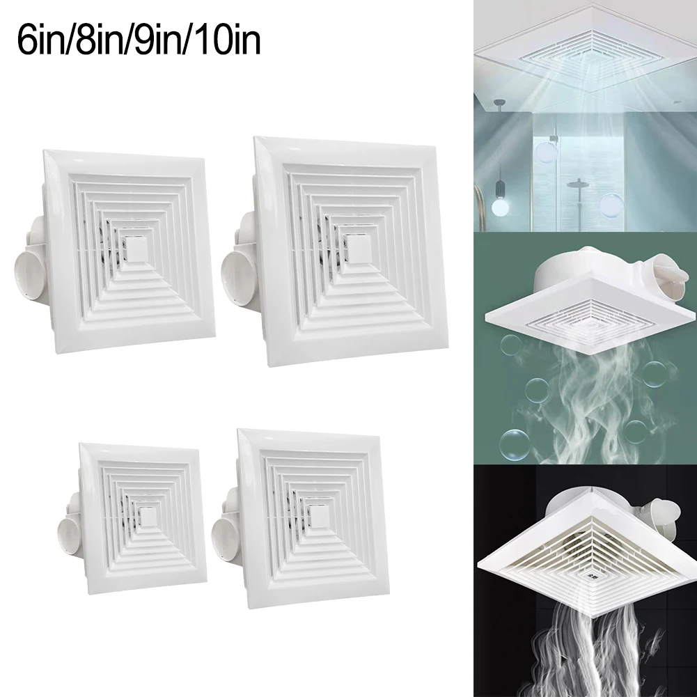 

Ventilation Fan Ceiling Wall-Mount Exhaust Fan Household Bathroom Kitchen Square Exhaust Fan Indoor Air Ventilation White