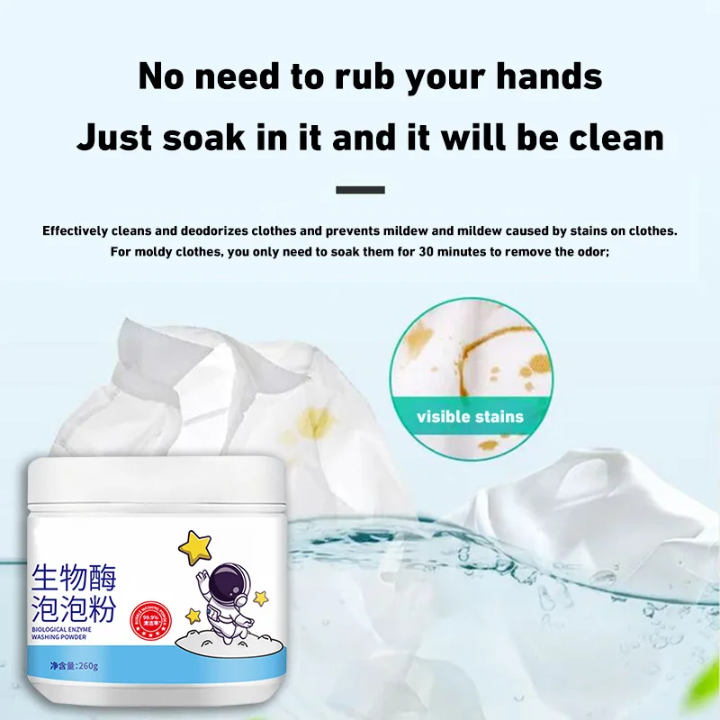 Biological Enzyme Bleaching Powder Removes Stains Removes Yellow Stains On Clothes Safely Clean Leather Shoes Whitening Artifact