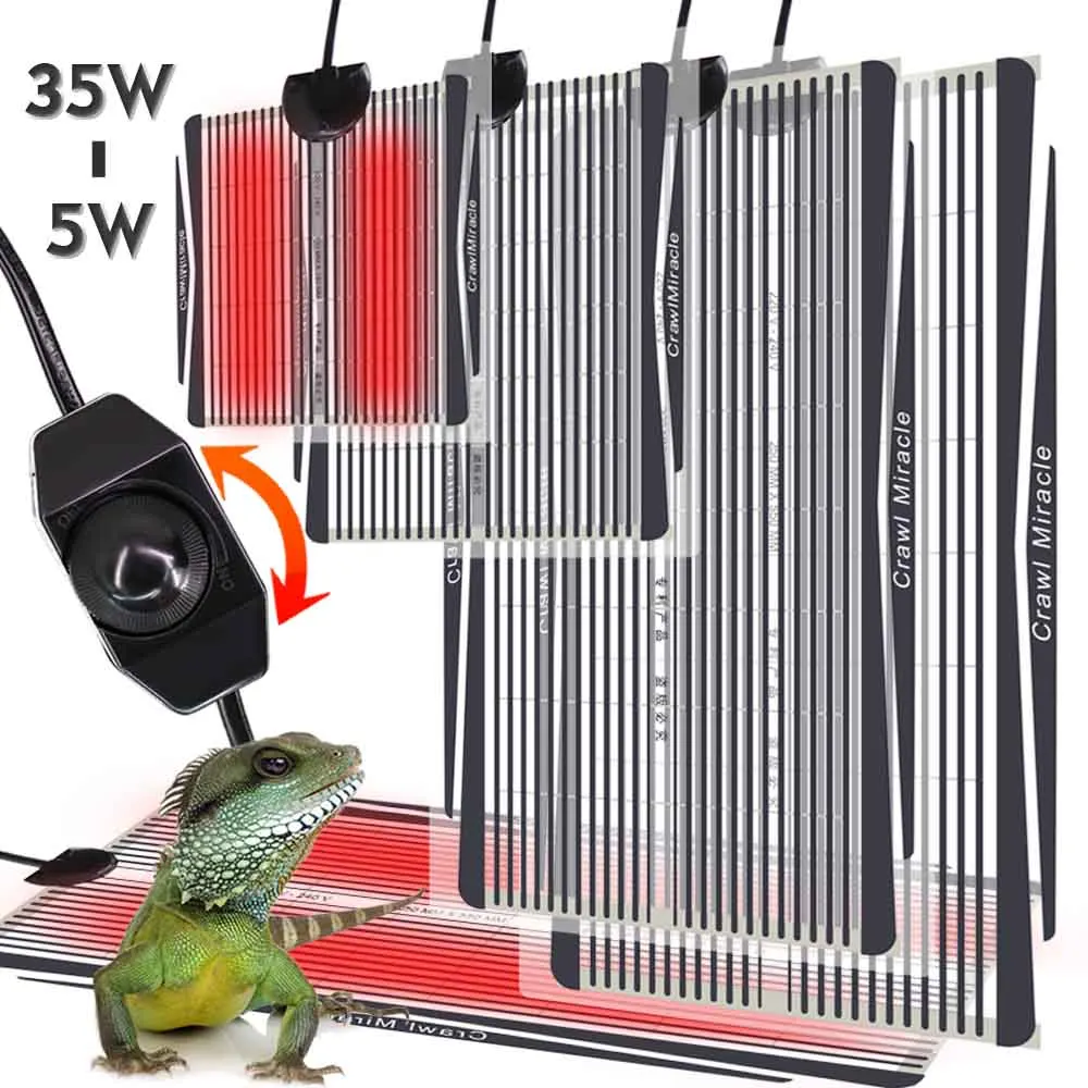 35W-5W Reptile Heat Mat Plant Heating Pad for Indoor Garden Planting Greenhouse Warmer Thermostat Temperature Control Waterproof