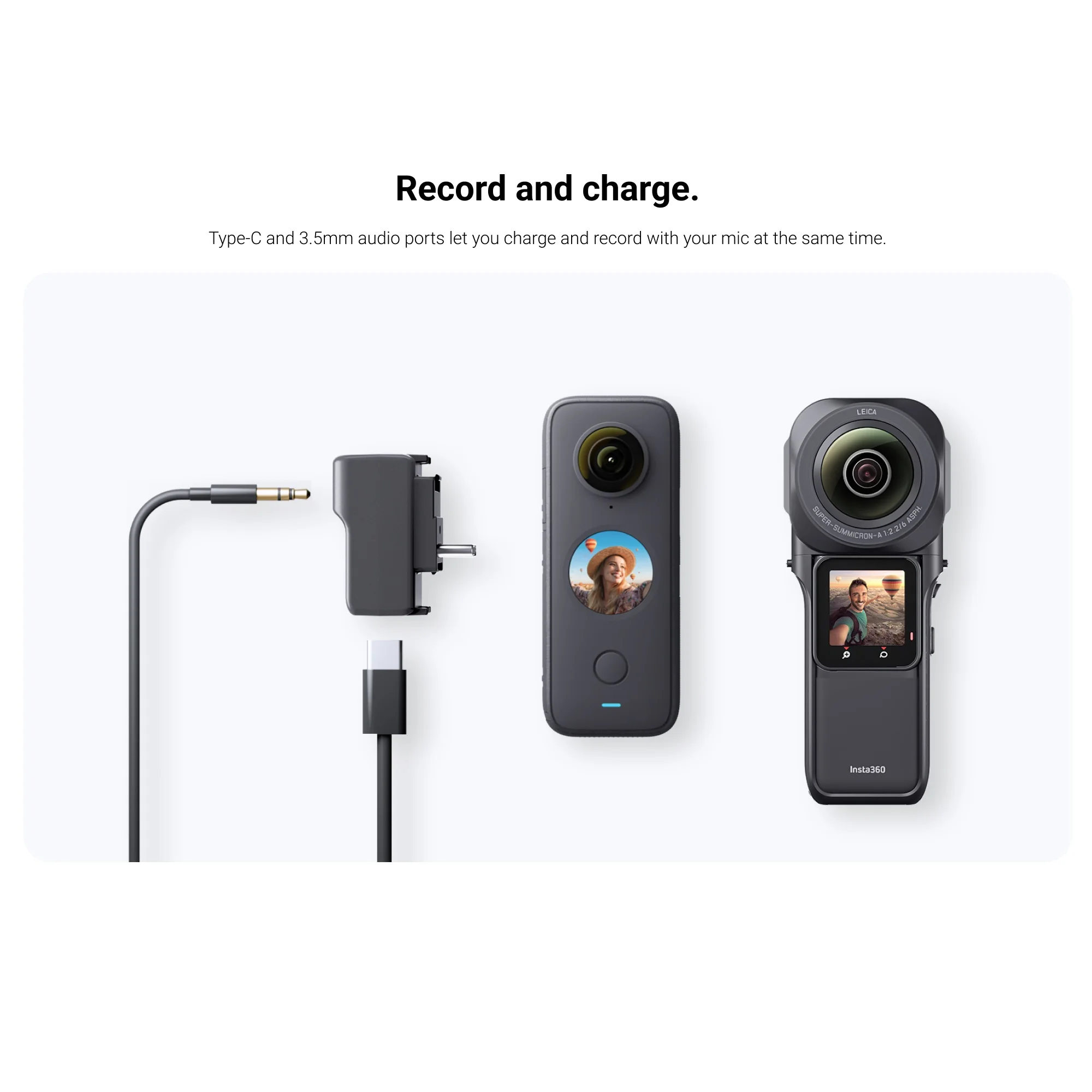 Accessories Kit Insta360 ONE X2 / ONE RS 1-Inch 360 Edition Mic Adapter Vertical Version Original