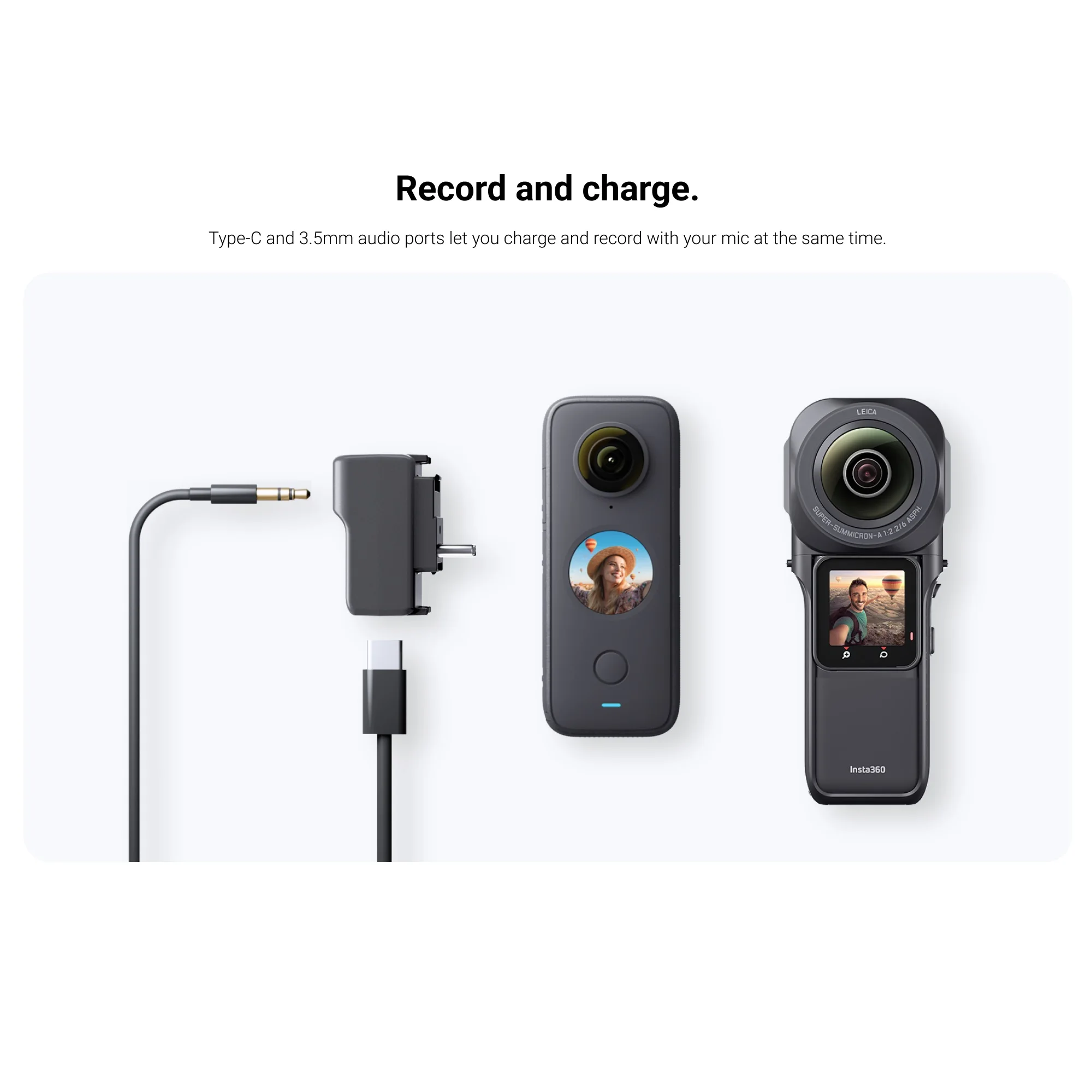 Insta360 ONE X2 / ONE RS 1-Inch 360 Edition Mic Adapter New Vertical  Version Original Accessories