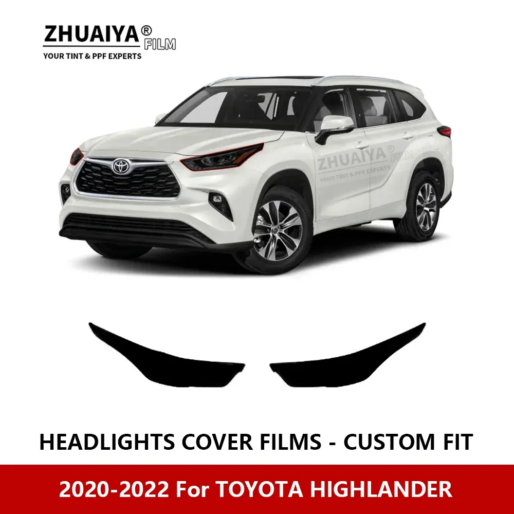 

For TOYOTA HIGHLANDER 2020-2022 Car Exterior Headlight Anti-scratch PPF precut Protective film Repair film stickers Accessories