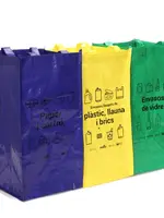 Recycling Sorting Bags with Handle as Glass Plastic Paper - Set of 3， Household garbage bin, garbage basket 2