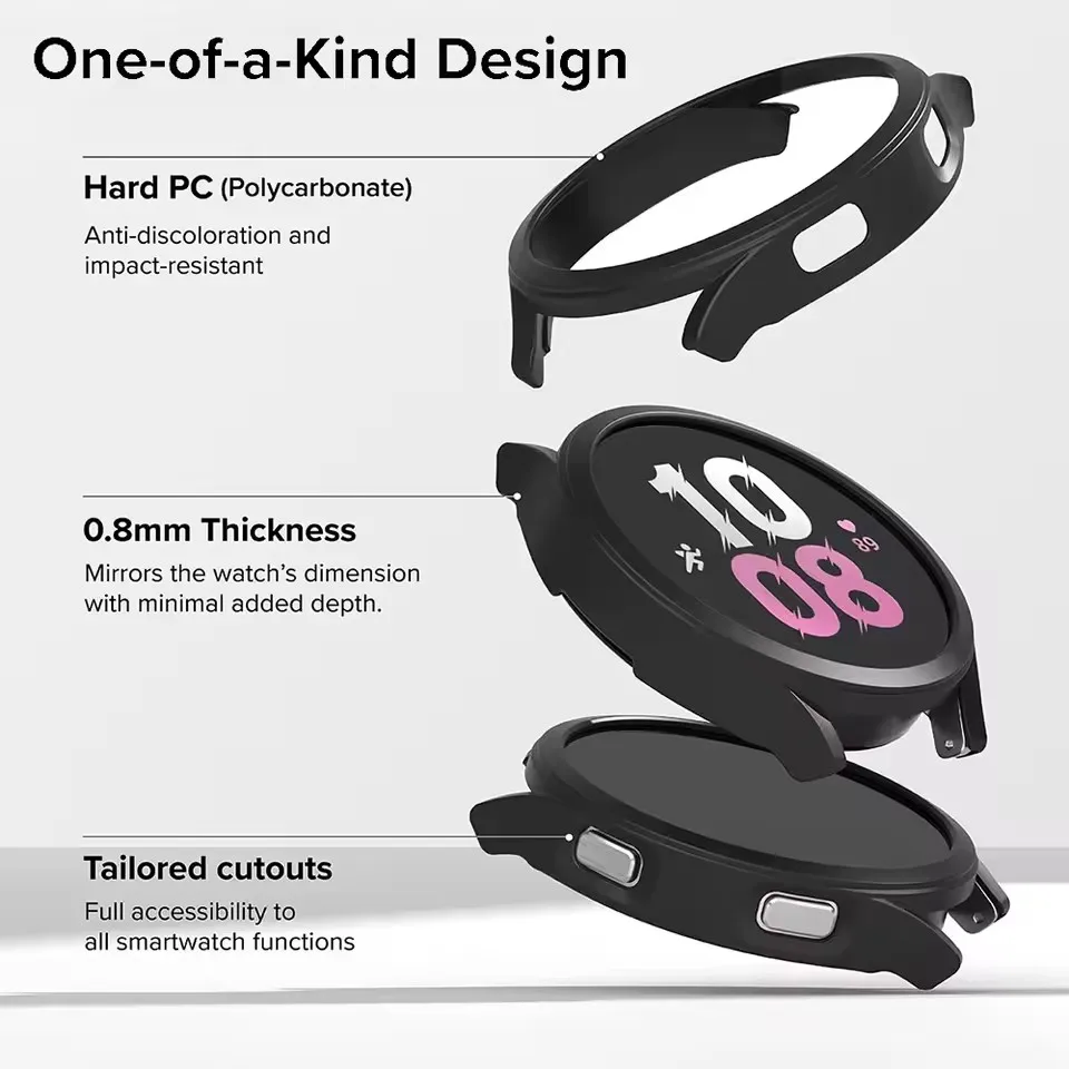 PC Cover for Samsung Galaxy Watch 7 Case 40mm 44mm Accessories Frame Protective Hard Bumper Shell Galaxy Watch7 smart watch cove