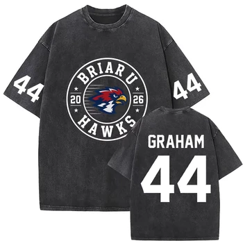 2026 TV Series Off Campus Fashion Tee Vintage Washed Briar University Graham 44 Fans Clothing T Shirt Streetwear Oversized Tee