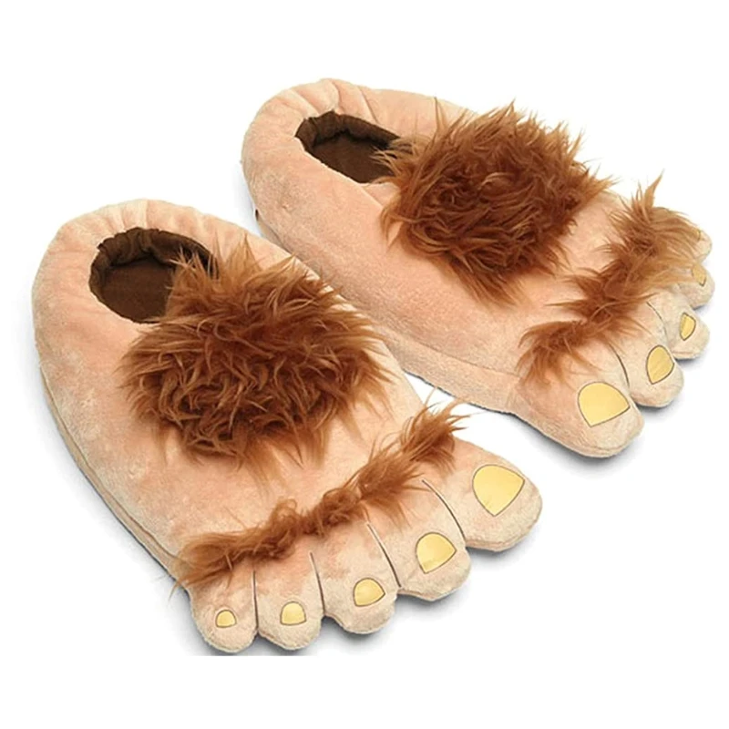 Hobbits Foot Slippers Separate Toe Shoes w/ Soft Memory Foam Anti-Slip Sole Keep Warm in Winter Funny Valentine&rsquo;s Gift New