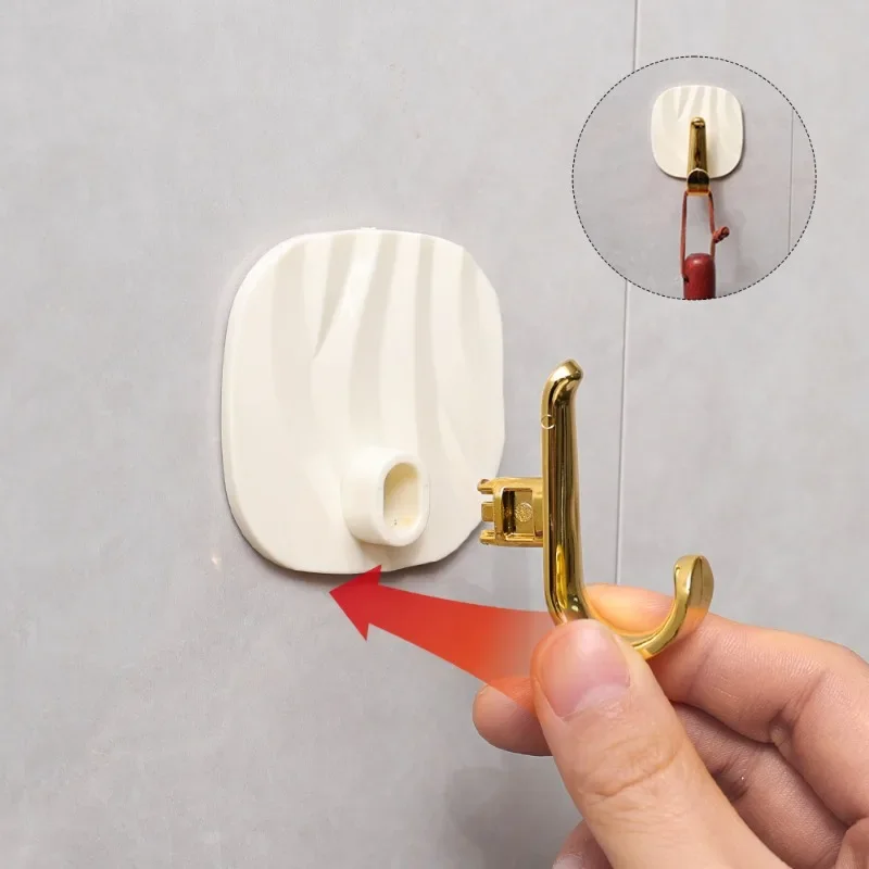 1/4PCS Transparent Acrylic Hooks Self-adhesive Wall Hook Home Decoration Key Towel Holder Bathroom Kitchen Waterproof Organizer 6