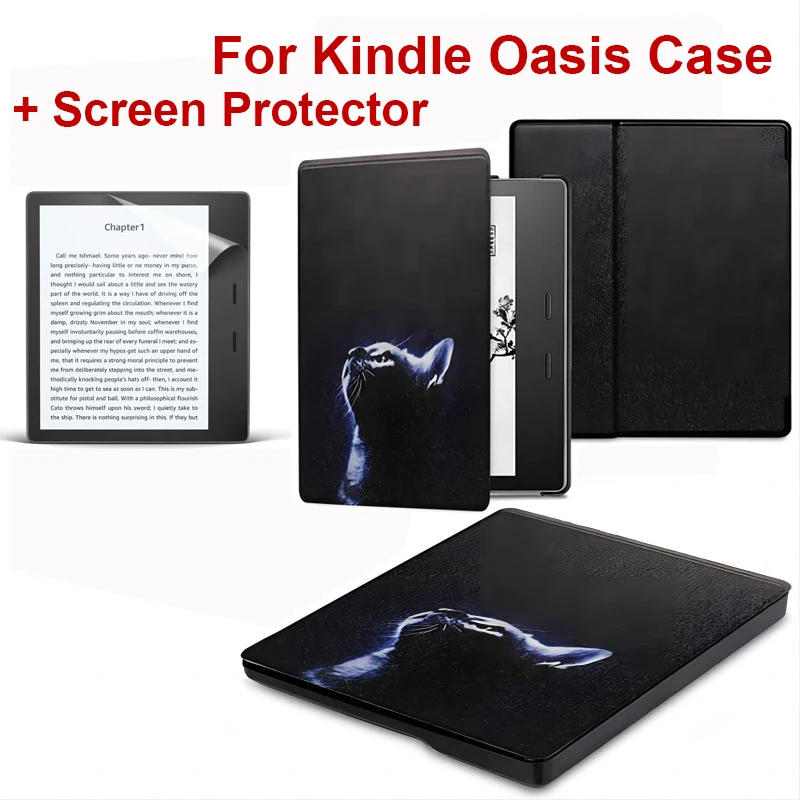 Premium PU Leather Book Cover with Screen Protector and Auto Sleep/Wake Function