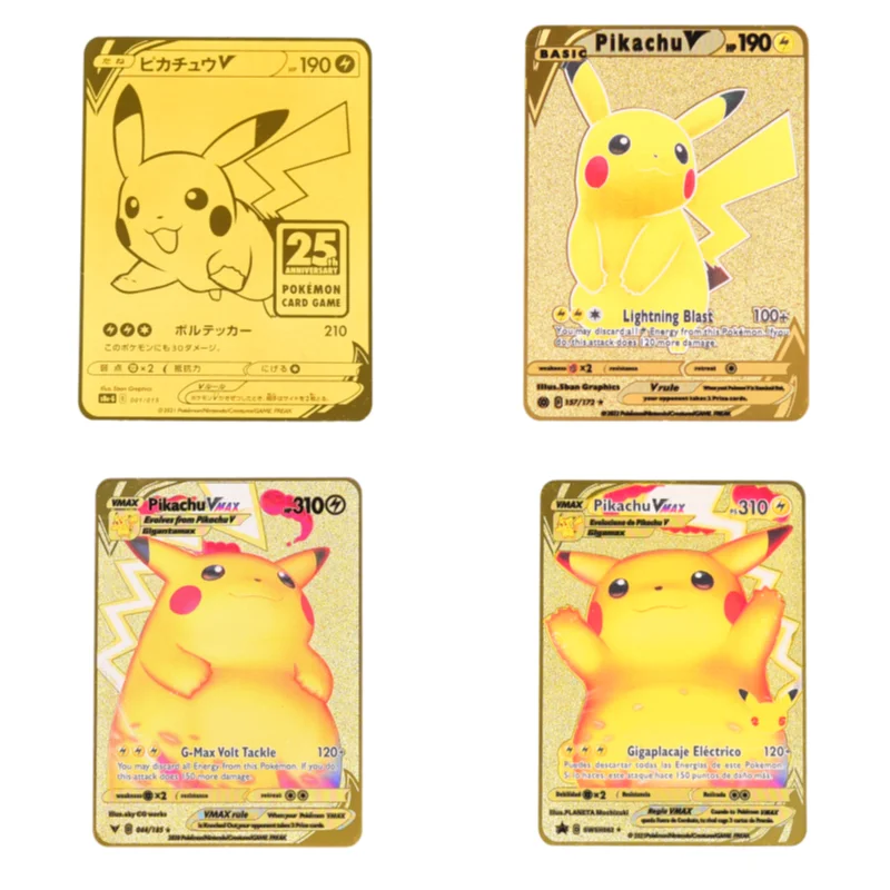 Cartas Cartas Pokémon Vmax Charizard Mewtwo, Coleção De Pikachu Para  Batalha, Material De Metal Para Presente - Jogos De Carta Colecionáveis -  AliExpress