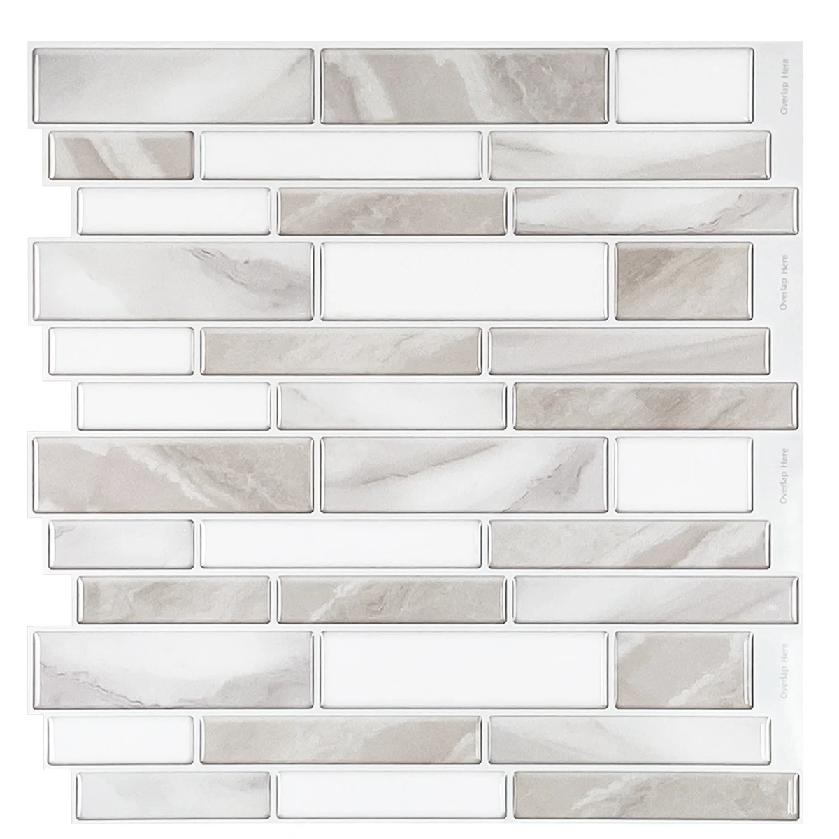 Peel And Stick Tegels 30x30 Cm Zelfklevende Mozaïek Tegel Gemengde Bruin Marmer O... – Grandado Keuken Backsplash Tegels