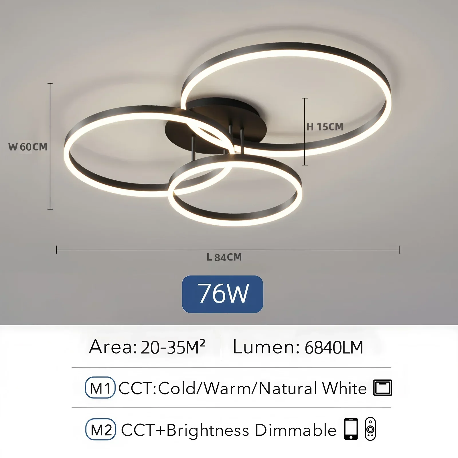 Smart Ceiling Chandelier Image 7