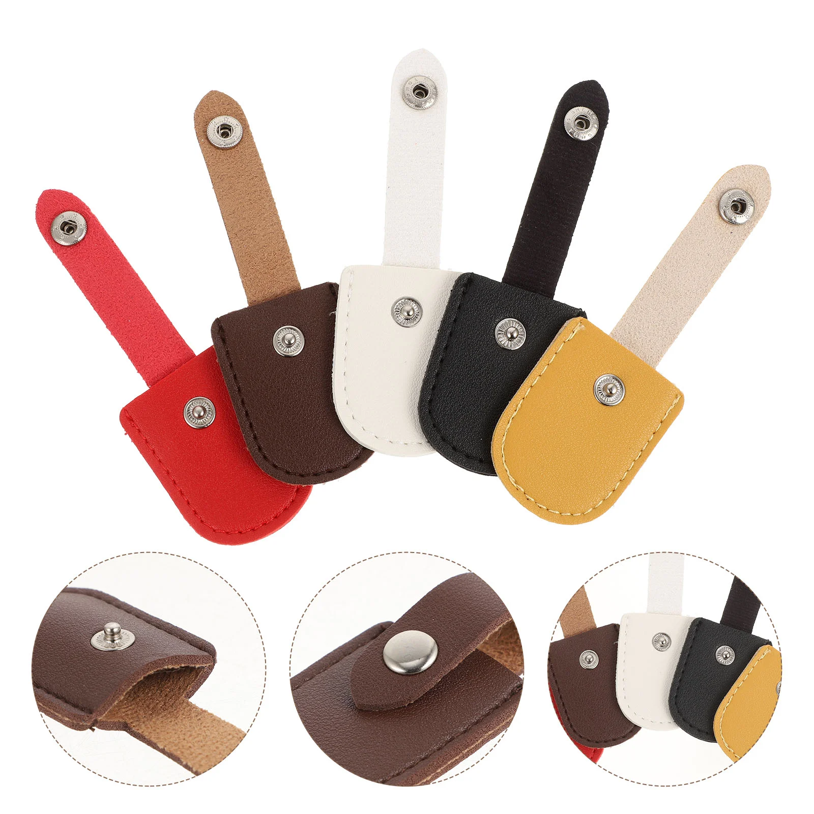 

5 Pcs Dead Skin Shears Protective Case Tools Cover Cuticle Nipper Accessory Nail Scissors Covers Pu Bag