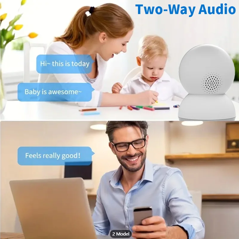 360° Smart Home Security Camera PTZ 2K 5G WiFi AI Detection Night Vision Automatic Tracking Security Surveillance Baby Monitor 4