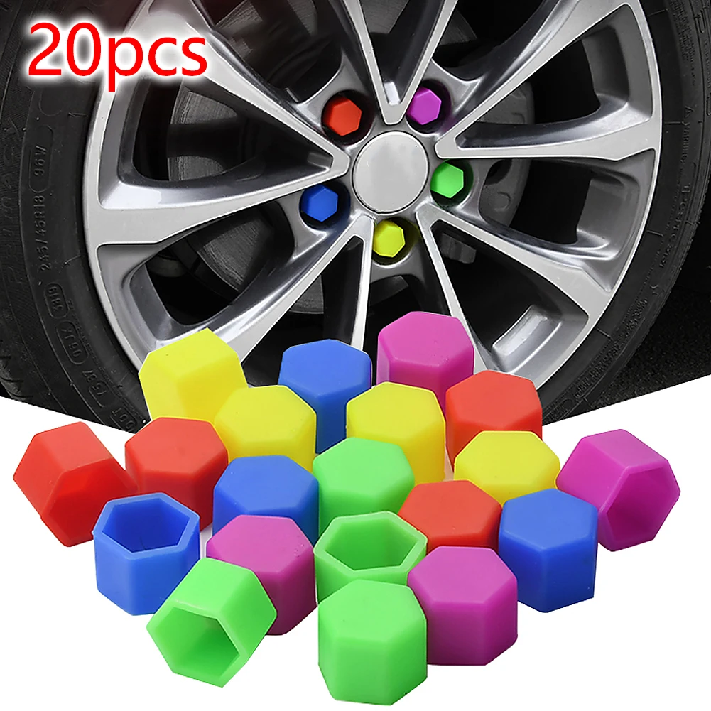 20 Pcs Wheel Lug Nut Covers Bolt Caps,21mm Universal Car Tire