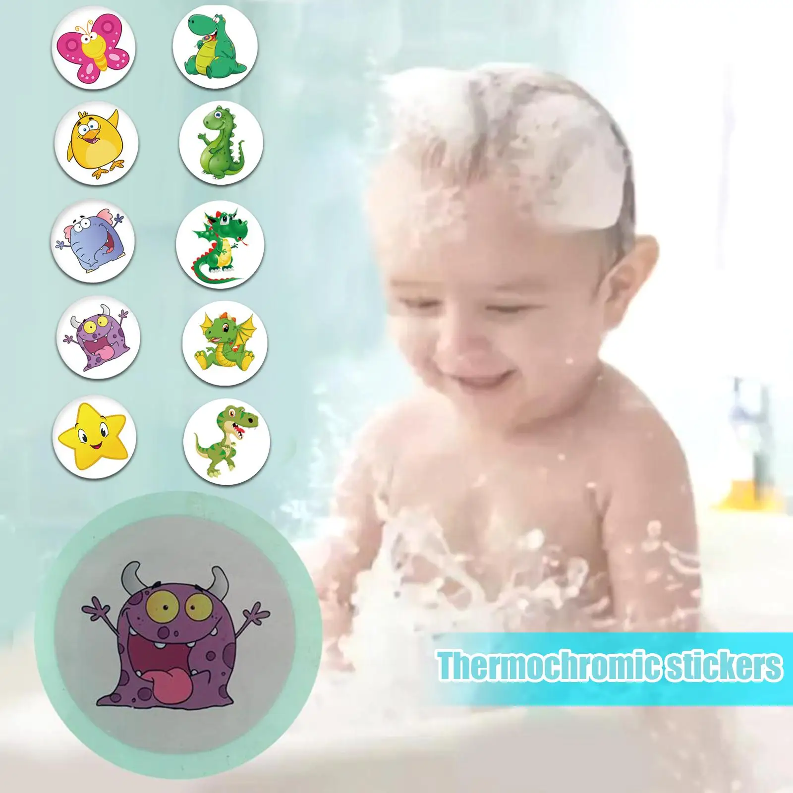 Color Changing Toilet Targets Sticker Cute Anmial Flushable Pee Aiming Targets For Kids Potty Training M1e2