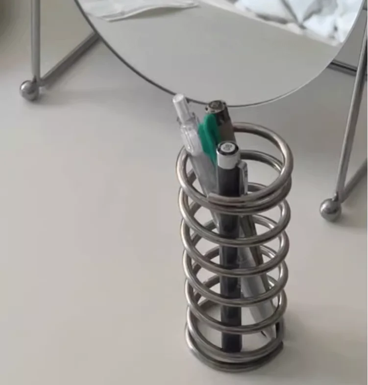 Creative Stainless Steel Metal Toothbrush Holder Rack Bathroom Toothware Toothpaste Makeup Brush Storage Decoration Storage Rack 3