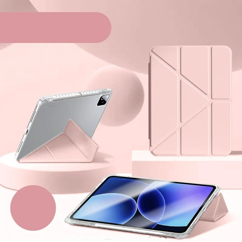 Clear Acrylic Stand Cover with Pencil Holder - Protective Tablet Case