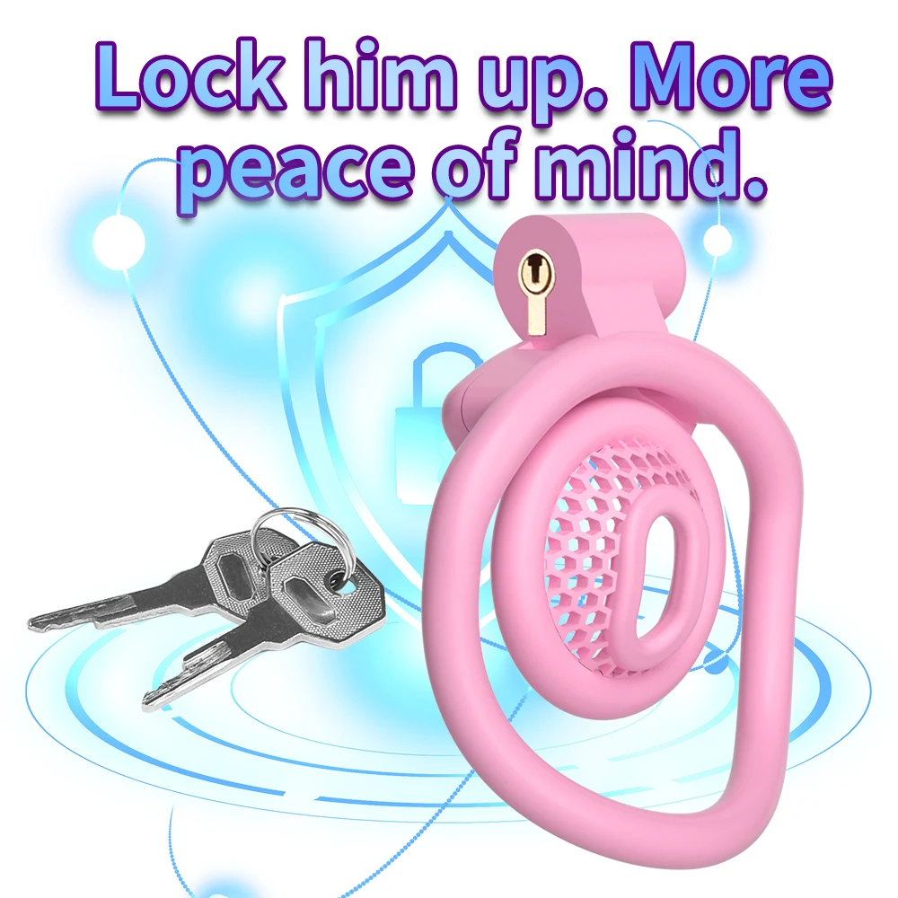 Small Chastity Cage Extreme Invisible Cock Cage Cation Negative Lock Fidelity Micro Chastity Bdsm Lockable Sex Toy 4rings