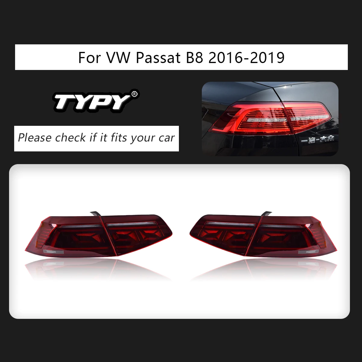 Rückleuchten Set Für VW Passat B8 (2015-2020) – Smoked Design, Dynamische Blinker, Direktes Upgrade