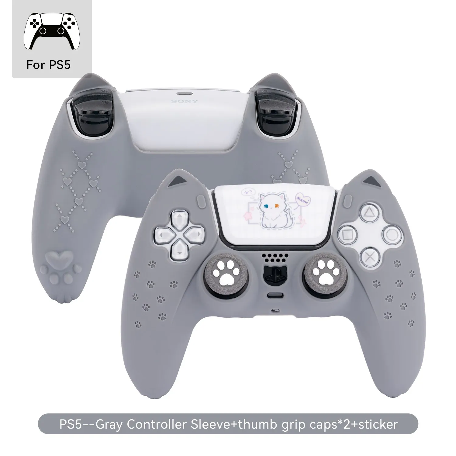 Housse De Protection Pour Manette Ps5, Étui De Protection Antidérapant En Silicone Pour Manette