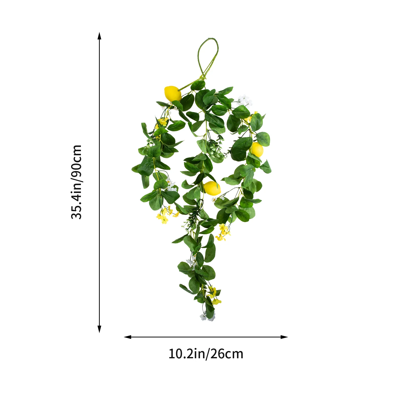 가정 장식 시뮬레이션 레몬 등나무 집 벽 걸이식 인공 스와그 잎, 결혼식 예식 장식