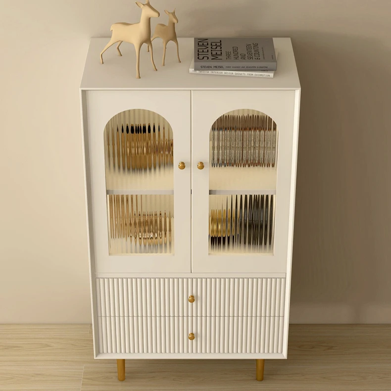 Luxury Modern Living Room Furniture White Wood Wooden et Sideboard Mini Corner Coffee Wine Bar Cabinet Sideboard et