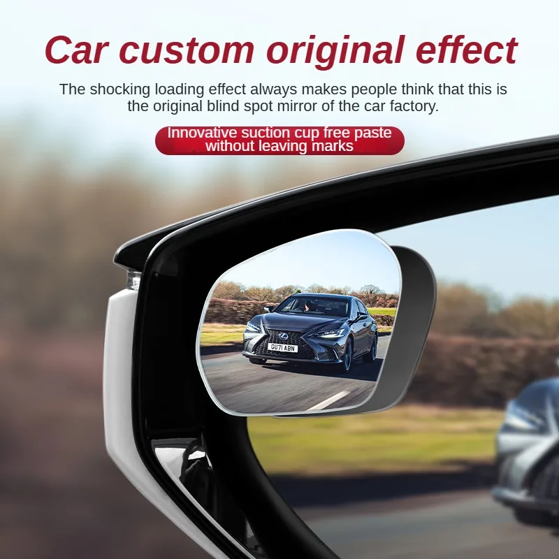 2pcs Car Mirror Wide Angle Car Blind Spot Mirrors 360&deg; Adjustable Auxiliary Rearview Mirrors HD Frameless Small Round Mirror Blind Spot Mirror Wide Angle Mirror