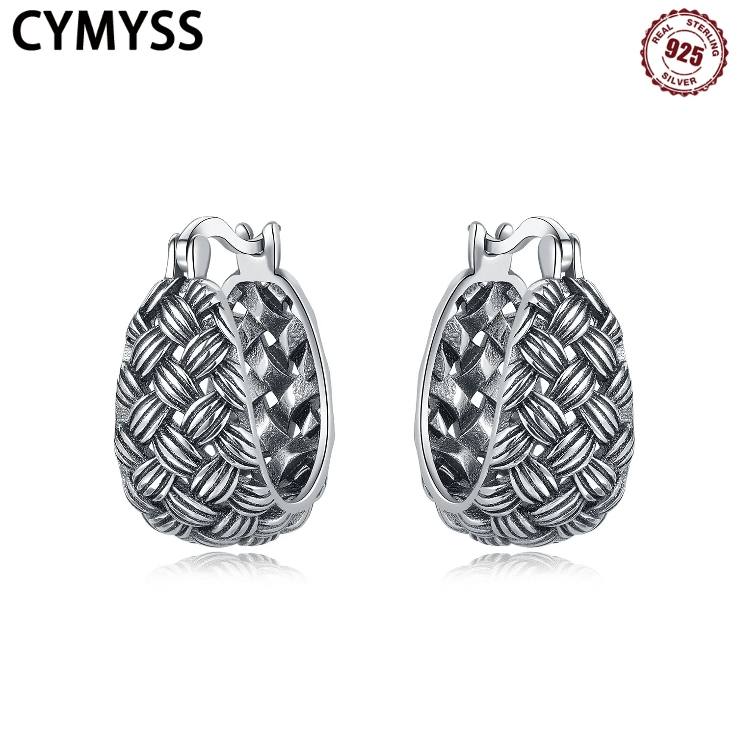 Bestseller Original 925 Sterling Silber Einfache Schlichte Silber-Modelle Damen Creolen Geeignet für Hochzeit Party Schmuck Geschenke – Detail 2