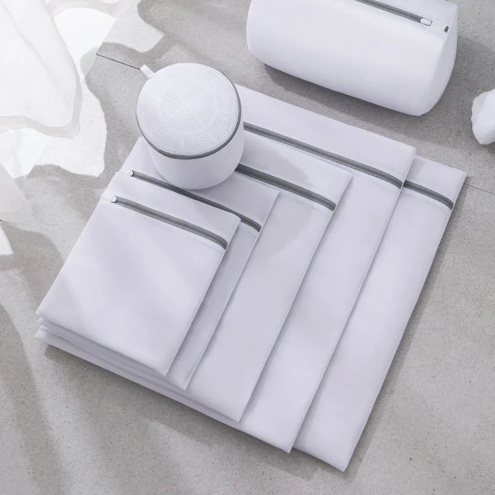 5/7Pcs 7Size Transparent Zippered Laundry Fine Mesh Pocket Reusable Sturdy Washing Machine Laundry Protection Clothes laundry bags