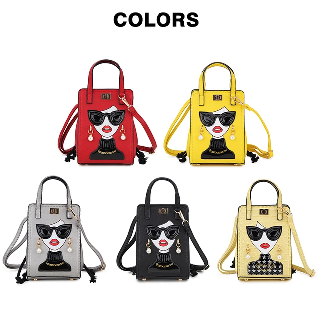 Sexy Lady Face Purses and Handbags for Women Fashion Designer Chain  Shoulder Bag Party Clutch Funky Female Crossbody Bags 2022