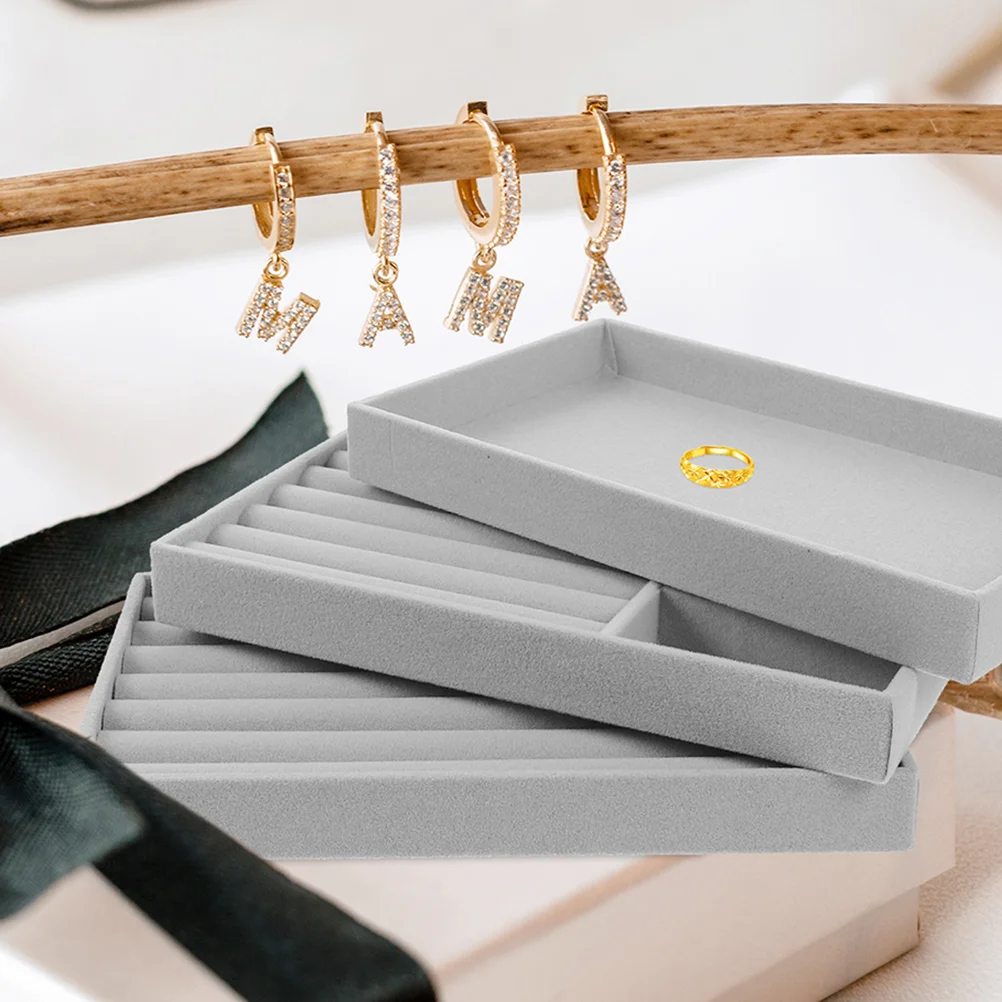 

3pcs Ring Holder Display Tray Jewelry Organizer Tray for Selling Displaying Jewelry Storage Tray