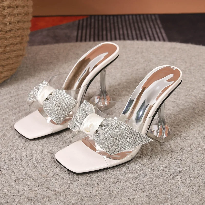 

Туфли женские на высоком каблуке, шлепанцы, квадратный носок, Роскошные блестящие туфли-лодочки, тонкие дизайнерские скандалы в римском стиле